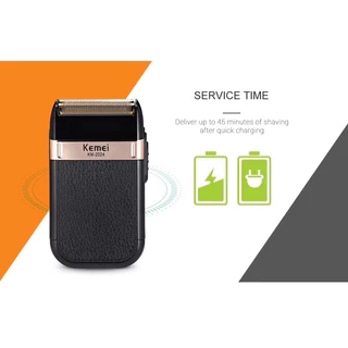 Kemei KM-2024 เครื่องโกนหนวด ไฟฟ้าไร้สาย แข็งแรง ทนทาน