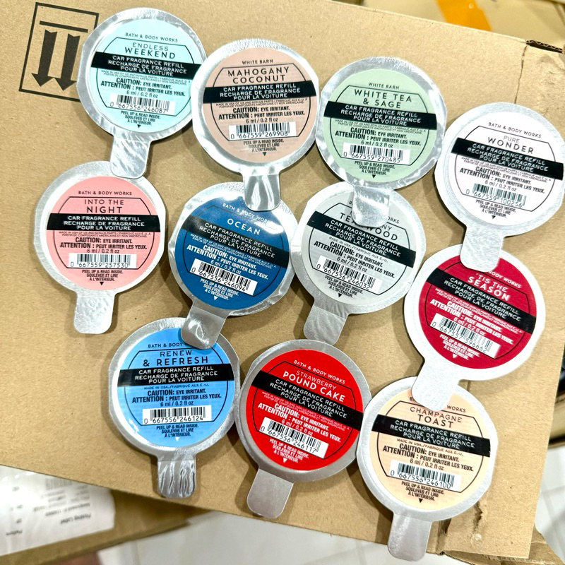 Bath & Body Works / White Barn - Car Fragrance Refill (รีฟิลน้ำหอมรถยนต์) 6 ml / 0.2 fl oz.