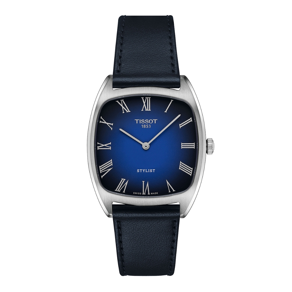 Tissot Stylist 32x32mm ทิสโซต์ สไตล์ลิส 32x32มม. T1599091604300 สีน้ำเงินไล่ระดับ นาฬิกาผู้หญิง