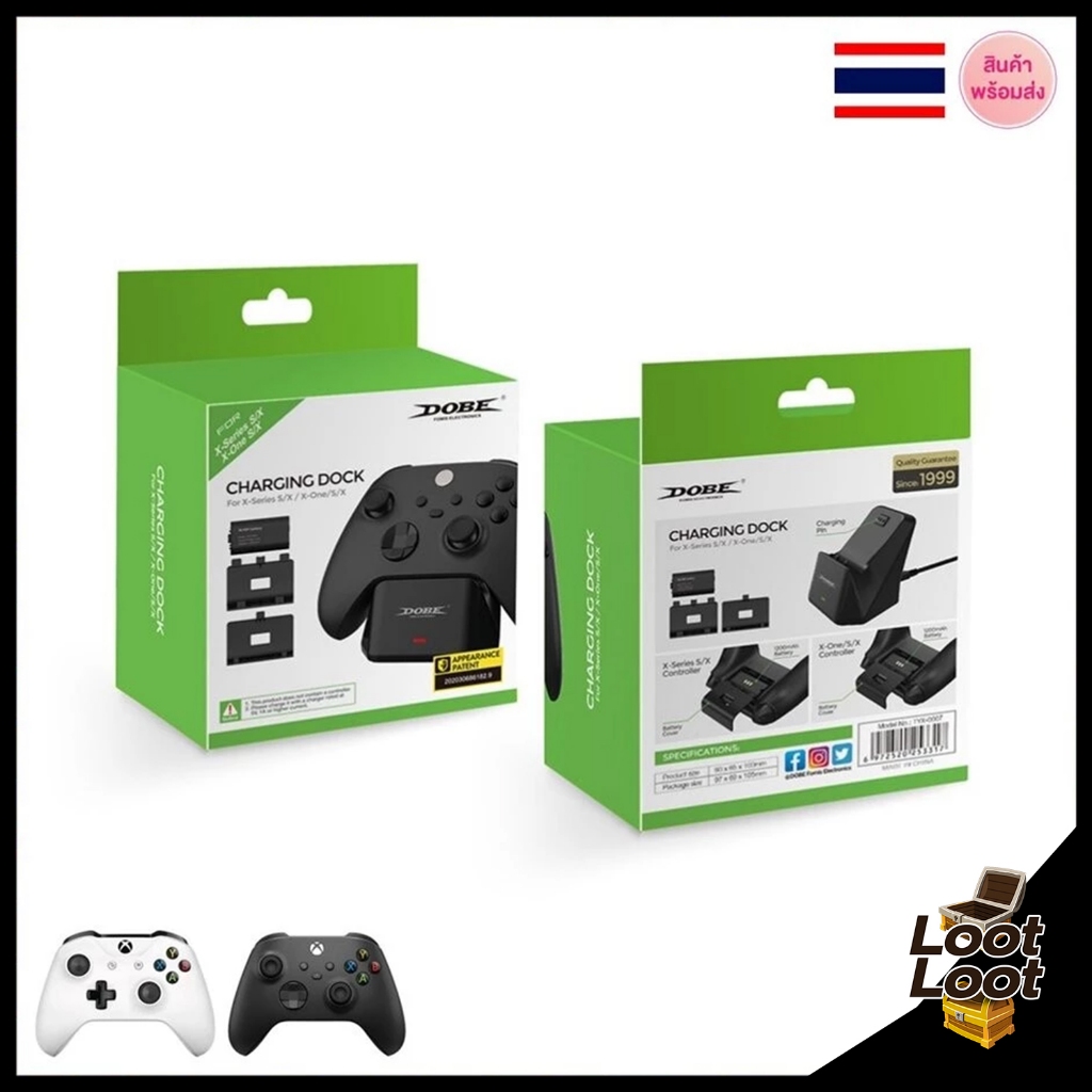 Dobe แบตเตอรี่+แท่นชาร์จจอย XboxOne & XboxSeriesS/X Charging Dock 1200 mAh TVX-0607