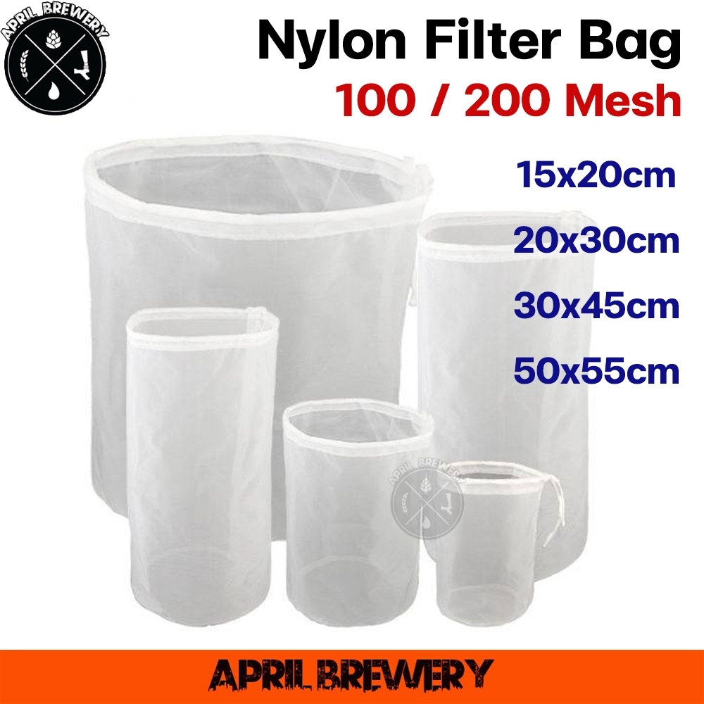 ถุงกรอง ไนล่อน Nylon bag filter Homebrew 100 mesh / 200 mesh กรองฮอป ทำเบียร์ นมถั่วเหลือง ทําโยเกิร์ต ทนทาน