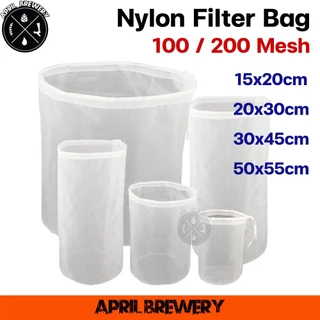 ถุงกรอง ไนล่อน Nylon bag filter Homebrew 100 mesh / 200 mesh กรองฮอป ทำเบียร์ นมถั่วเหลือง ทําโยเกิร์ต ทนทาน