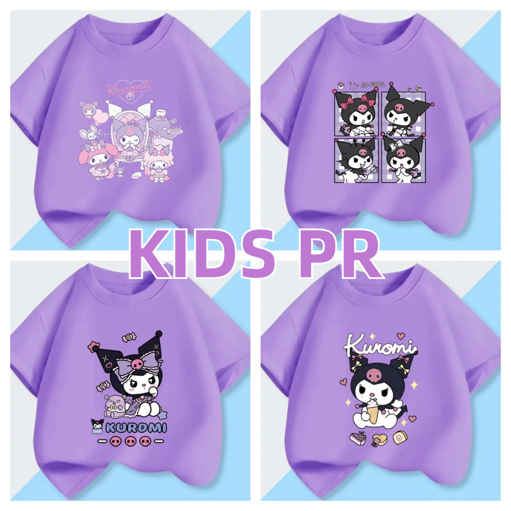 (จัดส่งตลอด 24 ชั่วโมง)KIDS PRINCESS ญี่ปุ่นคุโรมิเด็กแขนสั้นเสื้อยืดคุโรมิฤดูร้อนใหม่เด็กสวมใส่เก T118