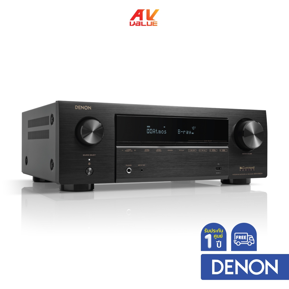 Denon AVR-X1800H - 7.2 Ch. 175W 8K AV Receiver with HEOS® Built-in