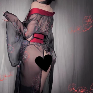 Sexy Girl เซ็ตชุดนอนสุดเซ็กซี่ ชุดคอสเพลย์ฮันฟู วัสดุลูกไม้โปร่งใส จัดส่งภายใน 1-3 วัน H9537