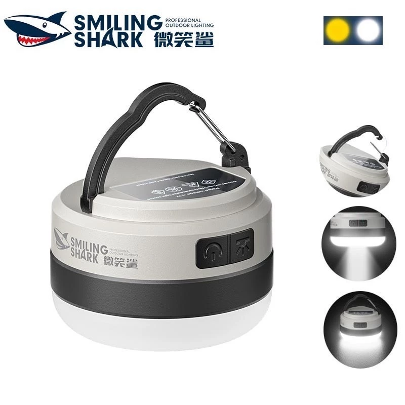 SmilingShark LY8249 มัลติฟังก์ชั่นแบบพกพาโคมไฟปรับได้กลางแจ้ง Camping เต็นท์ไฟชาร์จไฟฉุกเฉิน
