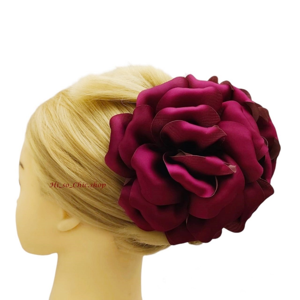 กิ๊บหนีบผม กิ๊บดอกไม้ ดอกกุหลาบ ขนาดจัมโบ้ แนวหรูหรา เซ็กซี่ ใส่ออกงาน ปาร์ตี้ (ราคาต่อชิ้น)