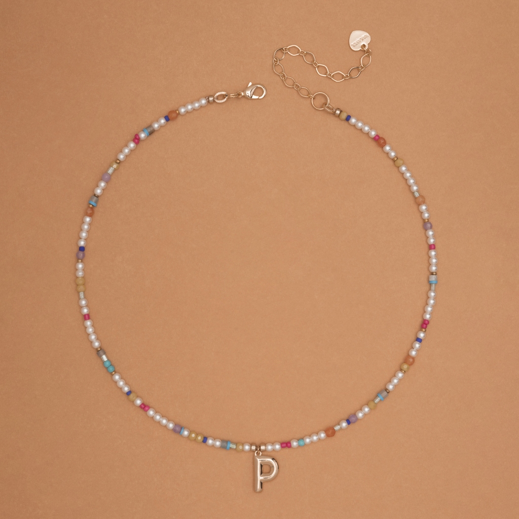 P  RAINBOW BEAD NECKLACE