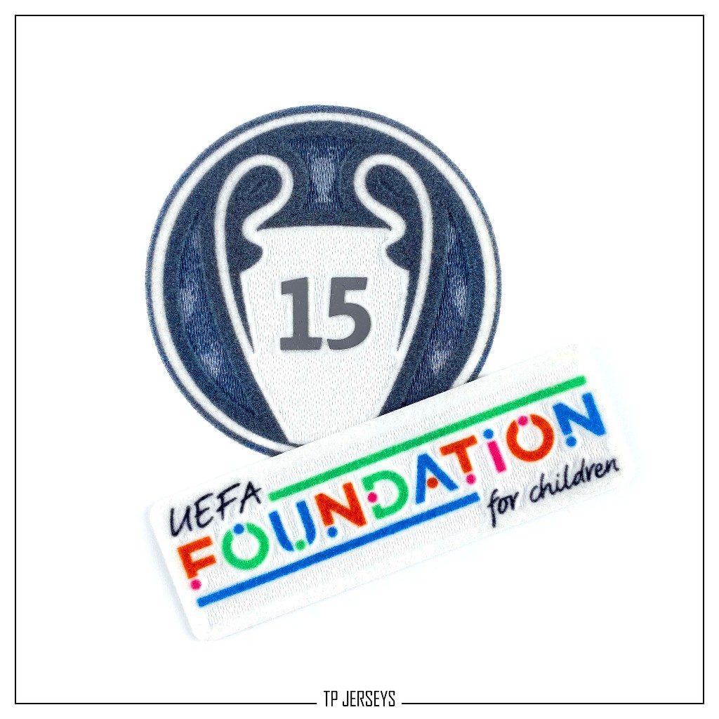 อาร์ม UCL Trophy #15 +  Foundation 2024/25 ของแท้