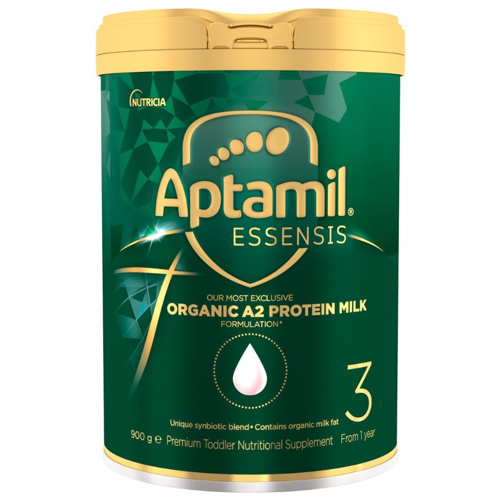 Aptamil Essensis นมผงนำเข้าจากฟาร์มออร์แกนิคนิวซีแลนด์ที่มีใบเซอร์ สูตร 3 สำหรับ 12 เดือน++