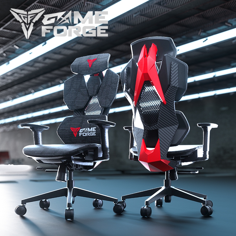 จัดส่งฟรี！GAMEFORGE เก้าอี้เล่นเกม ergonomic gaming chair Ergo Master เก้าอี้แบ่งส่วนด้านหลังปรับมุมเอนได้สามความเร็ว
