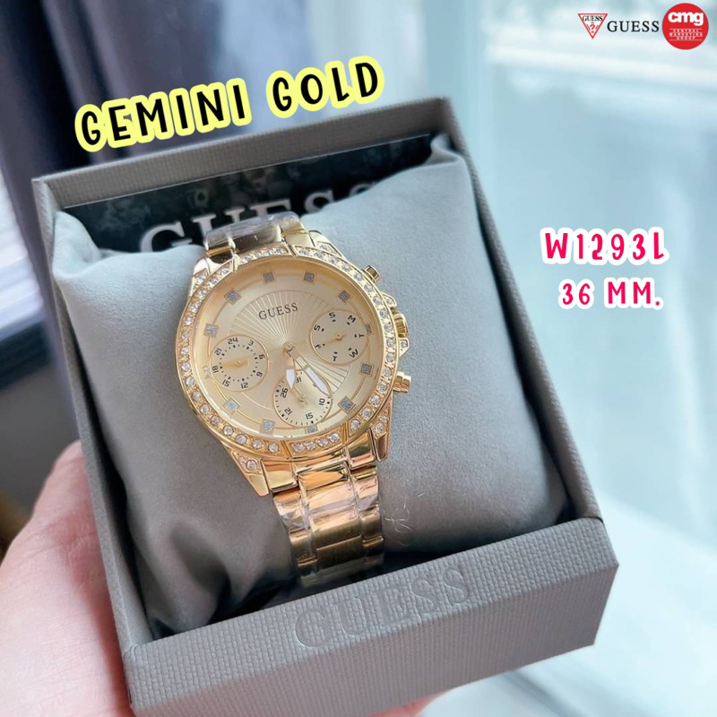 นาฬิกาผู้หญิง Guess W1293L2 GEMINI GOLD ของแท้CMG