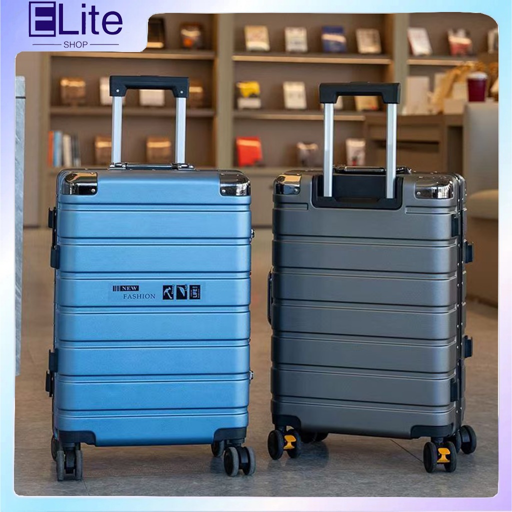 [รับประกัน3ปี] Titanium luggage กระเป๋าเดินทาง โครงอลูมิเนียม โครงอลูมิเนียม มุมกันกระแทก 4 มุม กระเป๋าเดินทางล้อล