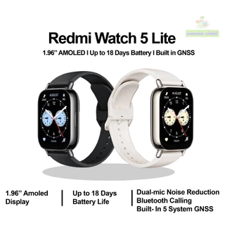 Xiaomi Redmi Watch 5 Lite นาฬิกาสมาร์ทวอทช์ จอ AMOLED 1.96" GPS ในตัว รับสายโทรได้ ตรวจวัดอัตราการเต้นหัวใจ