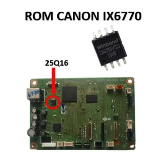 ROM CANON PIXMA IX6770 / IX6870 (25Q16) RESET COUNTER (บันทึกข้อมูลใหม่)