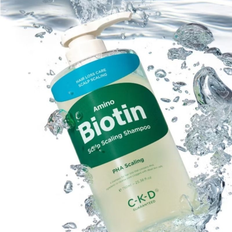 แชมพูCKD Amino Biotin Scalp Scaling Shampoo 750ml. ลดผมร่วงและรังแคของแท้100%