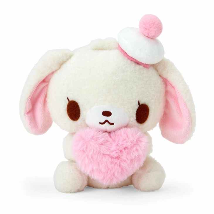 ตุ๊กตา Sanrio Heisei-born Characters Fluffy Heart แบบ Sugarbunnies (Shirousa) ขนาด 21 x 9 x 21 ซม.