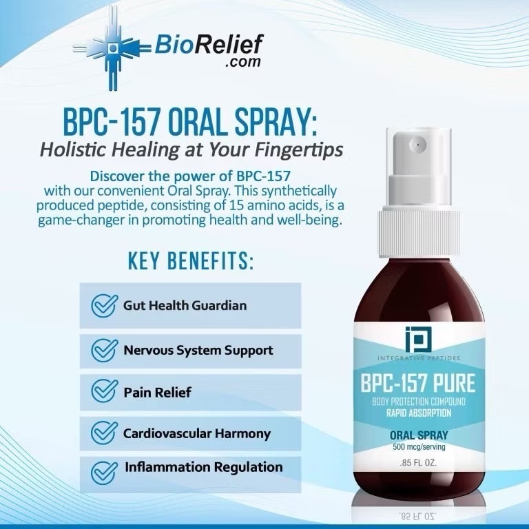 BPC-157 Pure Oral Spray สเปรย์พ่นช่องปาก เบาแผลในกระเพราะ แก้ความผิดปกติระบบทางเดินอาหาร IBS SIBO IB