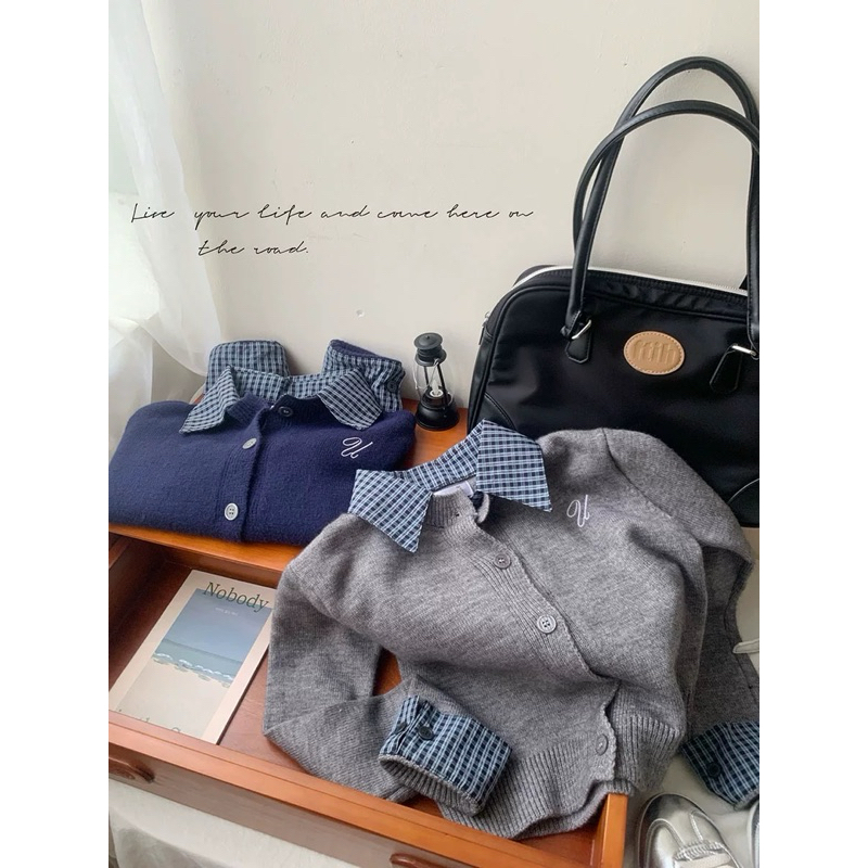 Nooch.closet เสื้อคาดิแกนลายสก๊อต Scott Cardigan