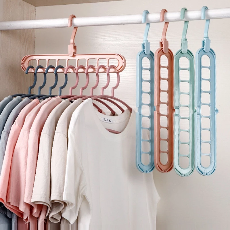 ไม้แขวนเสื้อ 9 ช่อง 9hanger หมุนได้ 360 องศา เพิ่มพื้นที่ใช้สอยในตู้เสื้อผ้าได้อย่างมีประสิทธิภาพ