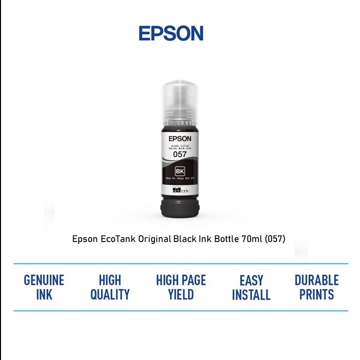 EPSON 057 หมึกเติมแท้เอปสัน 💯% ของแท้ EPSON 057 เหมาะสำหรับใช้ใน T09D100-600 FOR L8050 L18050,สีสดใส ไม่ซีดจางง่าย ราคา