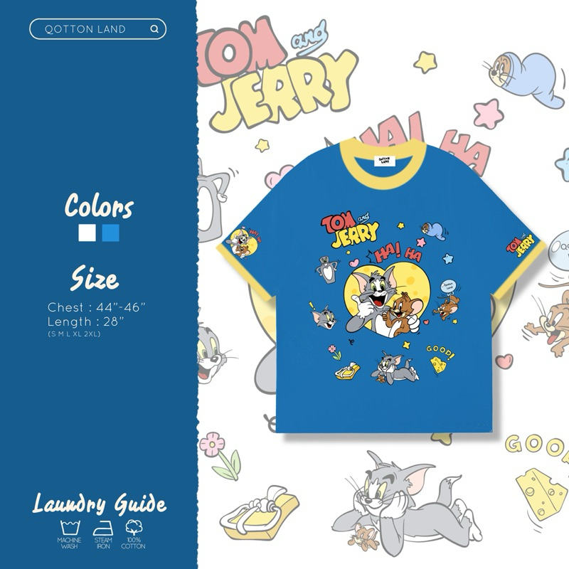 เสื้อยืดโอเวอร์ไซส์ QL เบบี้ทอมเจอร์รี่