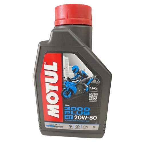น้ำมันเครื่อง MOTUL 3000 PLUS 20W-50 1ลิตร สำหรับเครื่อง 4 จังหวะ Motul engine oil 3000 plus 20w-50 1L for 4-stroke engi