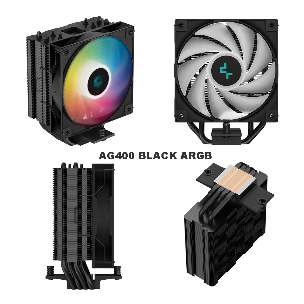 พัดลมระบายความร้อน CPU DEEPCOOL - CPU COOLER AG400 ARGB / BLACK ARGB / WHITE ARGB - รูปที่ 3