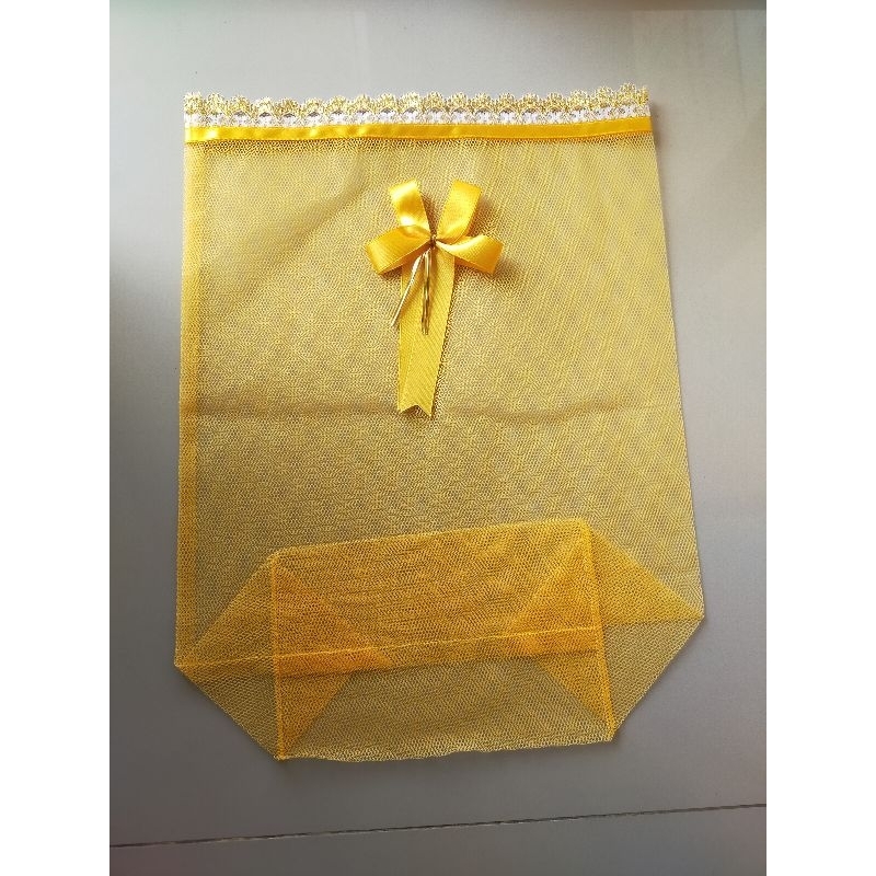 ถุงตาข่าย ถุงสังฆทาน แบบผูก แบบหูรูด ใช้จุดสังฆทาน พร้อมโบว์