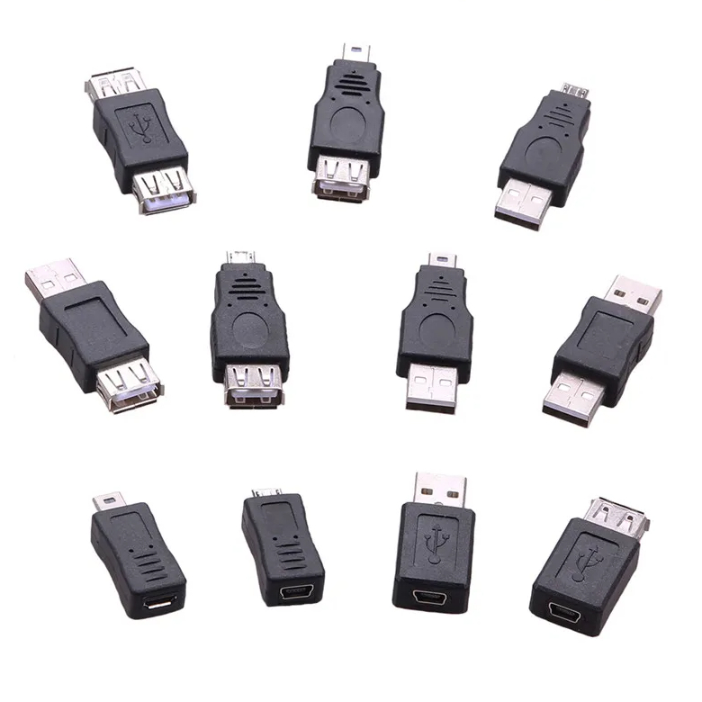 หัวต่อ usb Adapter Micro ข้อต่อ usb OTG USB หัวแปลง Micro mini5pin หัวต่อปริ้นเตอร์