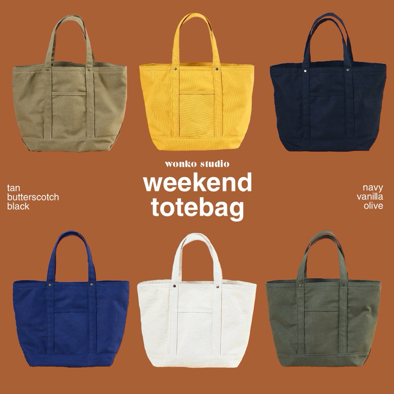 Weekend Totebag (m) กระเป๋าผ้าแคนวาส (pre-order)