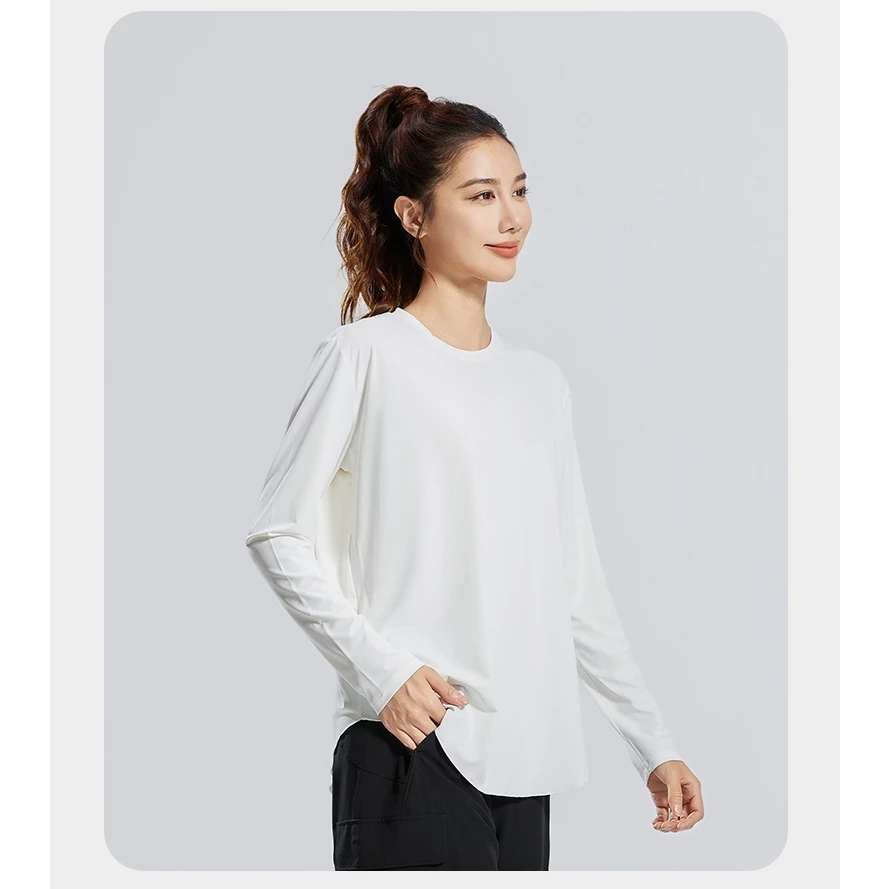MVP Sport เสื้อยืดแขนยาว ผ้าไหมน้ำแข็ง โยคะ หลายสี thumbnail 6