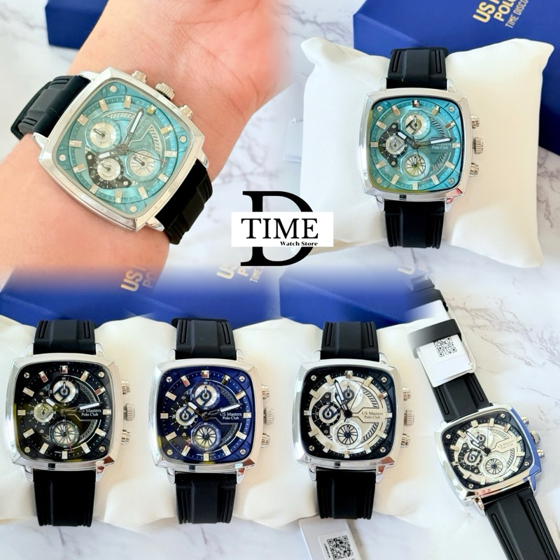 แท้ % นาฬิกาข้อมือUS MASTER POLO CLUB TIMES SQUARE CHONO USM-DF19 ประกันศูนย์ไทย 1 ปี พร้อมส่ง