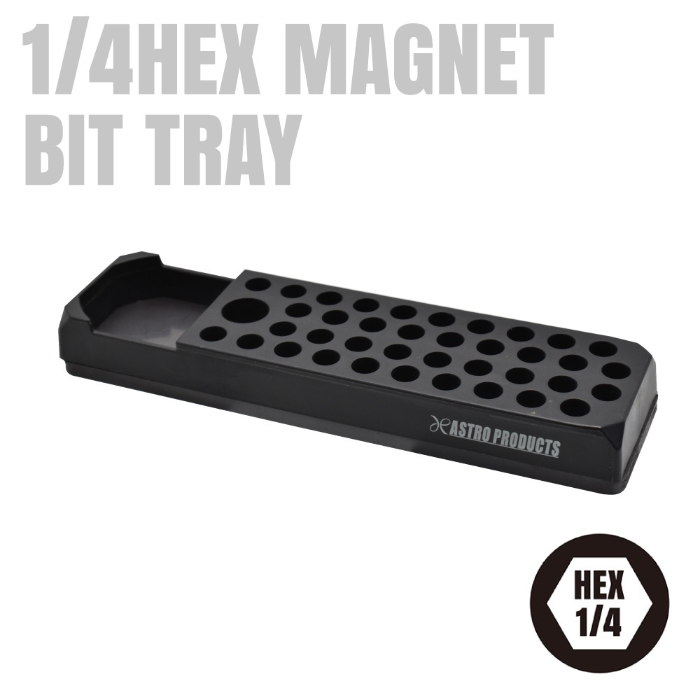 Astro Products ถาดบิตแม่เหล็ก 1/4HEX / Magnetic Bit Tray 38 Bits Organizer