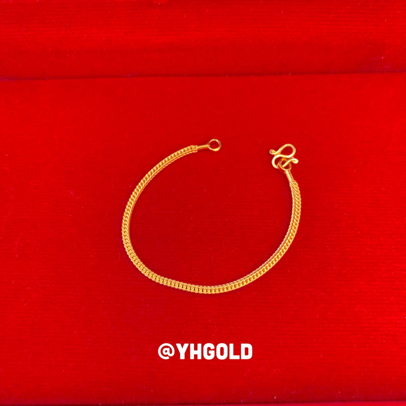 สร้อยข้อมือทองครึ่งสลึงYonghenggold สร้อยข้อมือเด็ก ทองคำแท้96.5% ทักแชทเลือกลายได้ค่ะ ราคา ถูกที่สุด ดีลบีเคเค แกลเลอรีภาพที่ 2