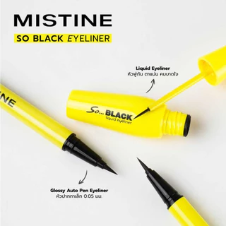 มิสทีน So Black อายไลเนอร์ หัวจุ่ม หัวพู่กัน 1g/4.5g กันน้ำ กันเหงื่อ Mistine Eyeliner So Black Matte Liquid Eyeliner