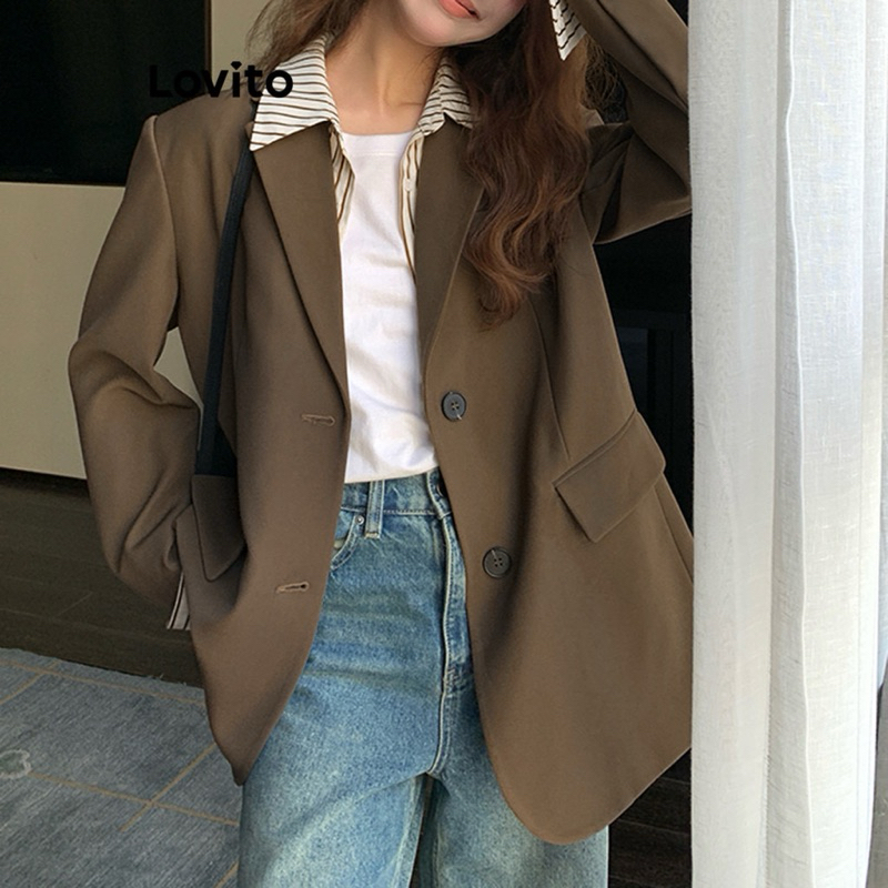 สูทสีน้ำตาล lovita ไซส์ L