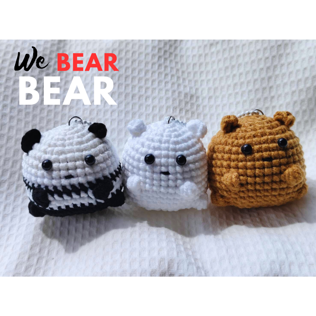 พวงกุญแจไหมพรมน้องหมี we bear bear ตุ๊กตาไหมพรม ปัจฉิม ของขวัญ