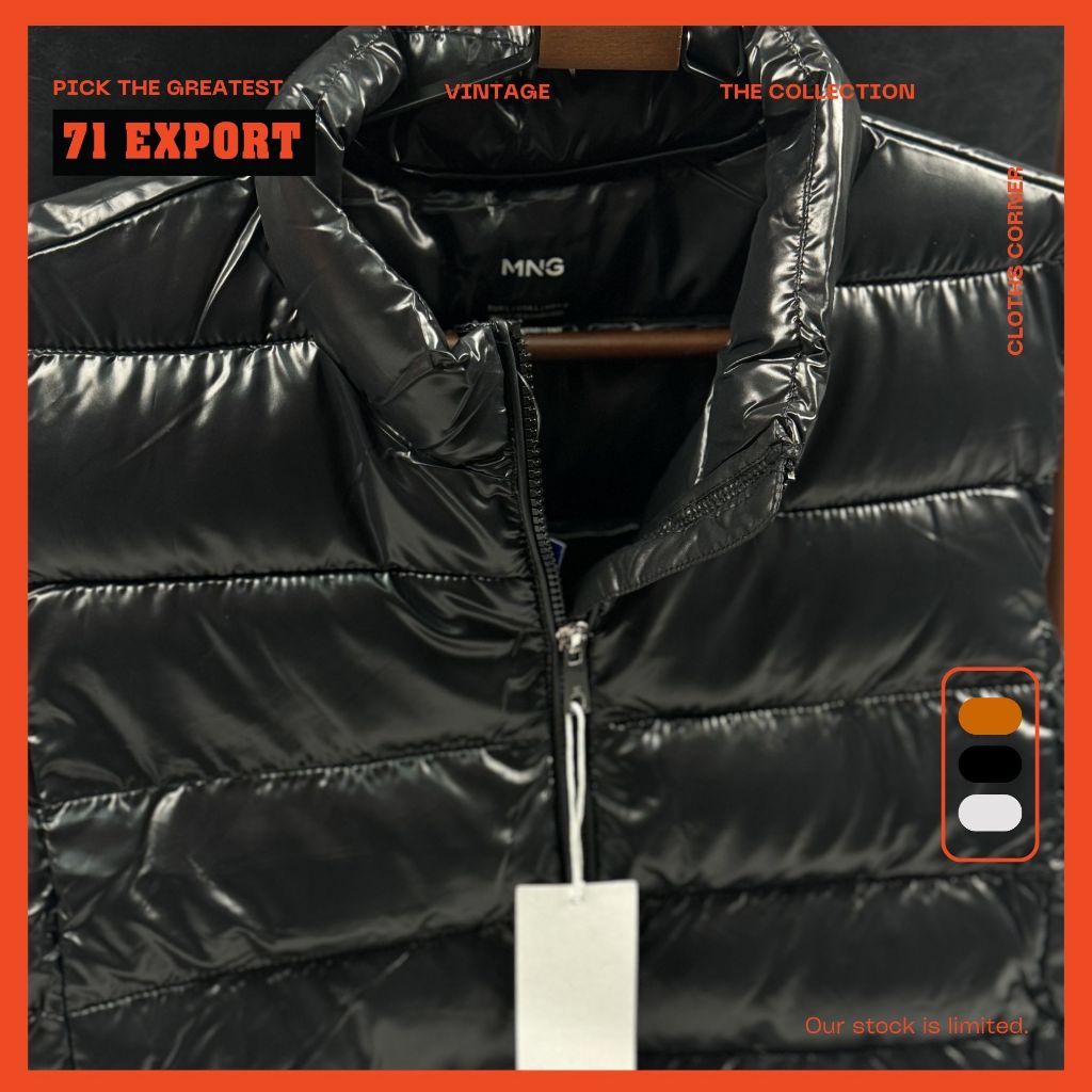 เสื้อกั๊กกันหนาว MNG สำหรับผู้ชาย แฟชั่นสายเที่ยว มีให้เลือก 2 สไตล์ มีฮู้ดและไม่มีฮู้ด unisex - รูปที่ 6