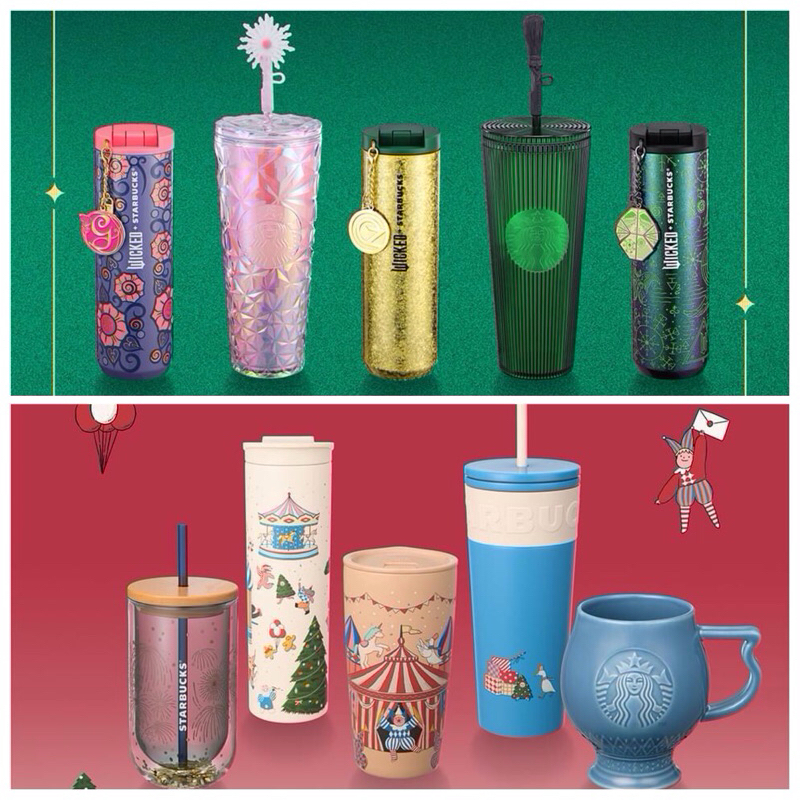 ส่งด่วน Express Delivery Starbucks Jolly Holidays Xmas tumblers and mugs Starbucks Wicked Starbucks Xmas 2024