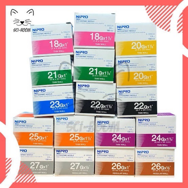 NIPRO เข็มนิโปร เข็มเจาะสิว หัวเข็ม (4 แผง 20ชิ้น )