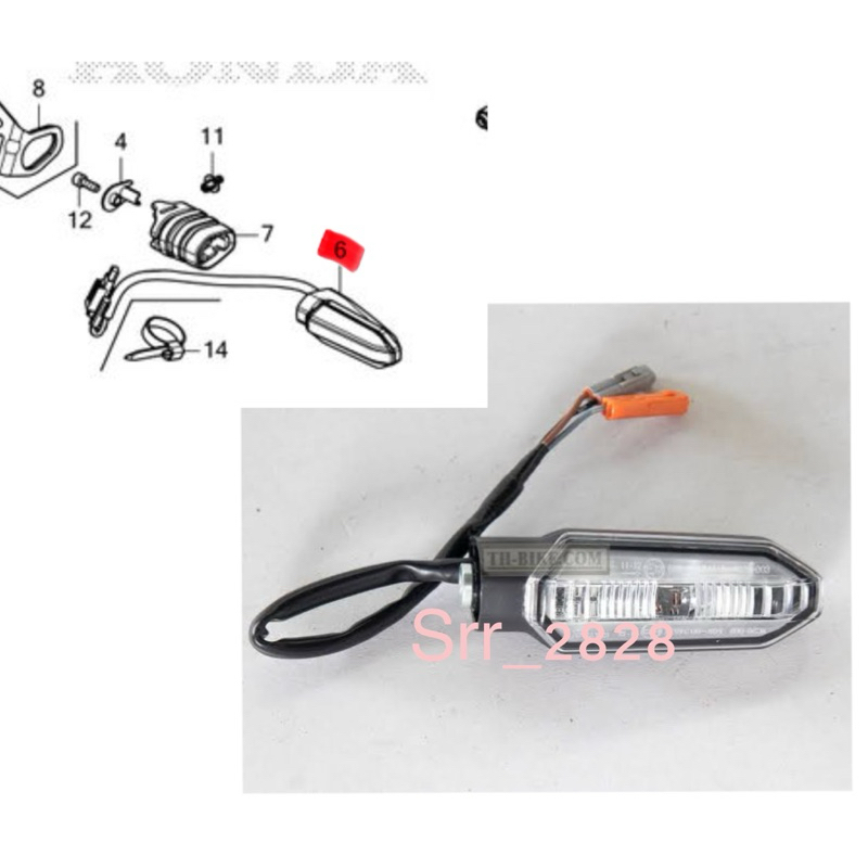 ไฟเลี้ยวหน้าด้านซ้าย HONDA CRF300L  300RALLY แท้ศูนย์