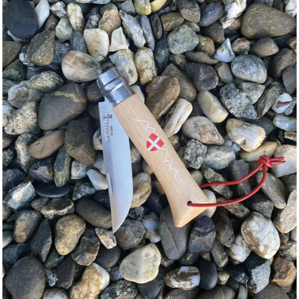 Opinel No.08 Le Savoyard Folding Knife มีดพกพา ด้ามลายพิเศษ มีดยอดนิยม  (Made in France) by Jeep Cam