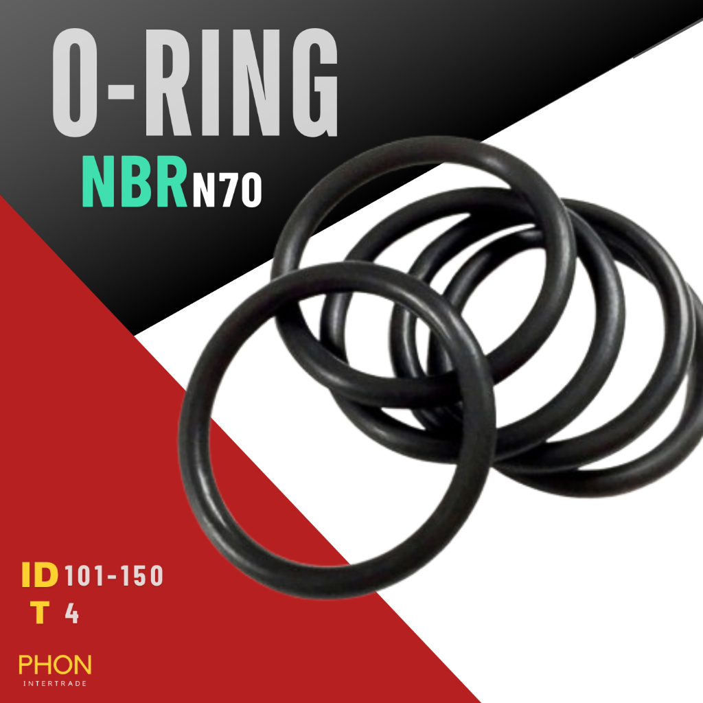โอริง O-Ring วงใน ID 101 - 150 mm ความหนา 4 มิล ยางโอริง NBR 70 เลือกขนาดได้ ยี่ห้อ GAPI นำเข้าจากอิตาลีของแท้ 100%