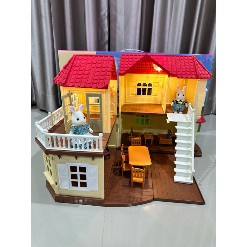 🔥พร้อมส่งในไทย🔥 บ้านตุ๊กตากระต่าย บ้านกระต่ายของเล่น Playhouse มาพร้อมเฟอร์นิเจอร์และกระต่าย ของเล่นเด็ก โมเดลของเล่น รูปที่ 7