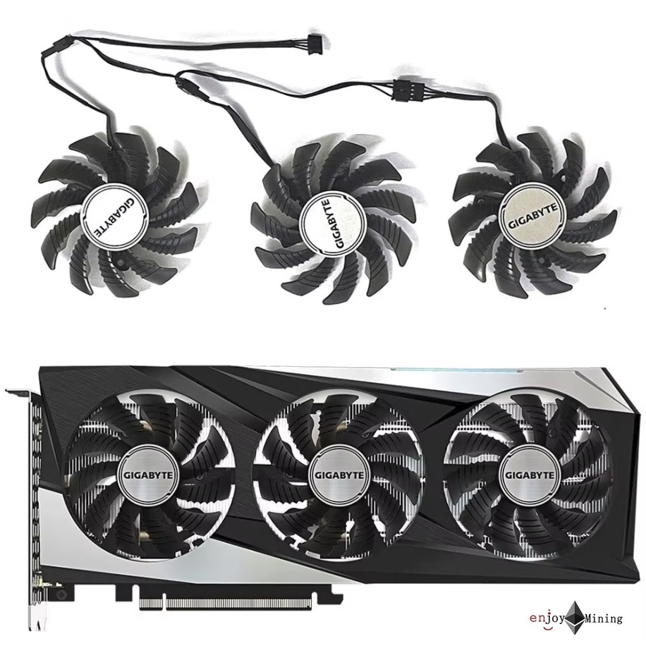 พัดลมการ์ดจอ GIGABYTE GeForce RTX 3060 3060Ti 3070 3070Ti  6500xt 6600xt 6700xt Gaming Overclocking 