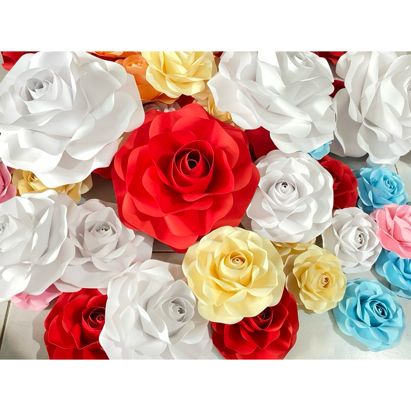 ของแต่งบ้าน ดอกไม้แต่งบ้าน ดอกไม้กระดาษ ฉากงานแต่ง 🌹ดอกกุหลาบ ของแต่งบ้าน  ตกแต่งห้องนอน ห้องนั่งเล่น งานกระดาษ