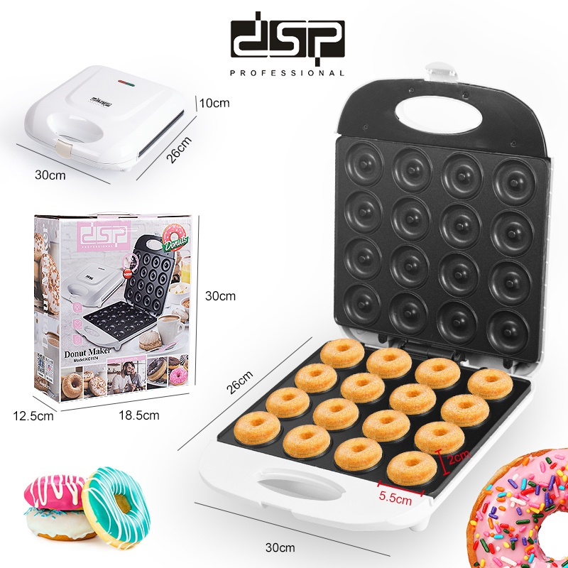 DSP 1400W 16หลุม เครื่องทําโดนัทจิ๋ว เครื่องทําโดนัท เตาโดนัท Donut Maker รับประกัน 1ปี