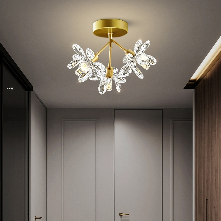 Swithun/ LED ไฟทางเดิน โคมไฟทางเดิน ไฟตกแต่งเพดาน โคมไฟคริสตัลเพดานห้องนอน 25CM 18W