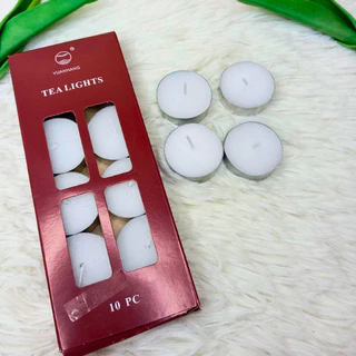FanKe เทียน เทียนทีไลท์ (10 ชิ้น/แพ็ค) เทียนสปา เทียนถ้วย เทียนสีขาว ไร้ควัน จุดนานถึง 4 ชั่วโมง